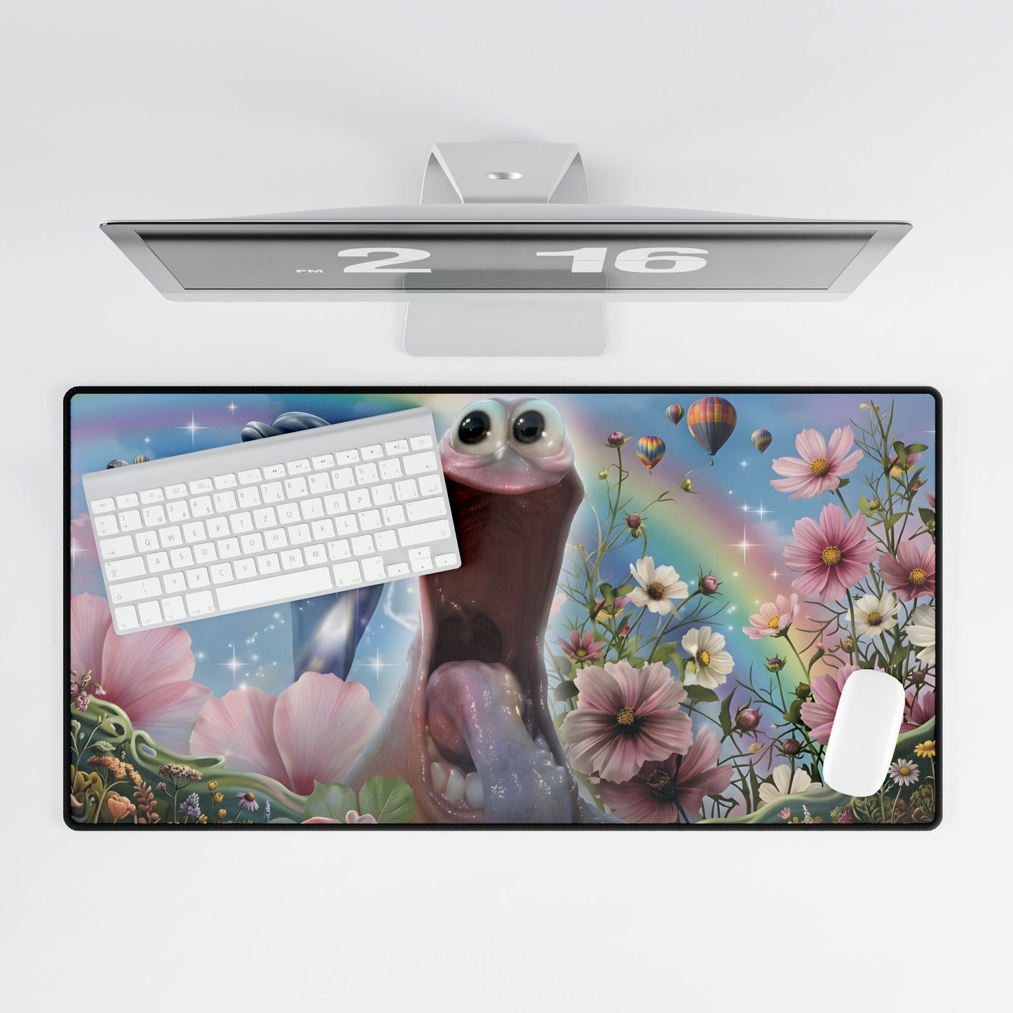 funny monster desk mat