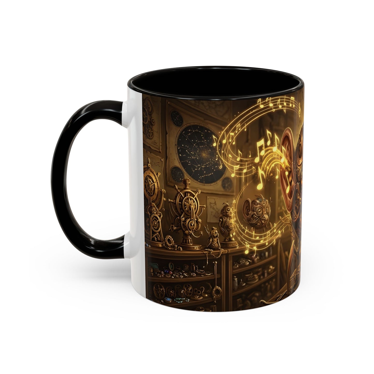 Funny Steampunk Hearing Bird Coffee Mug