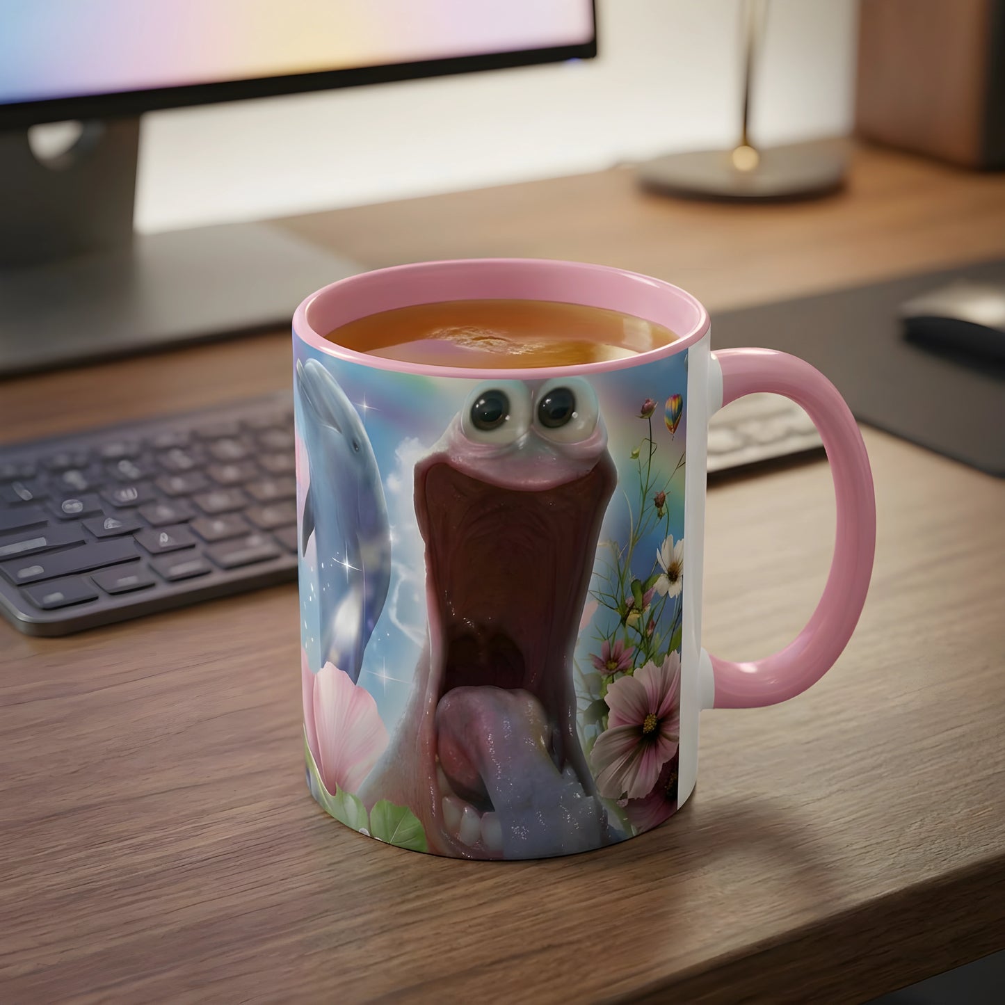 Happy Monster Meme Coffee Mug