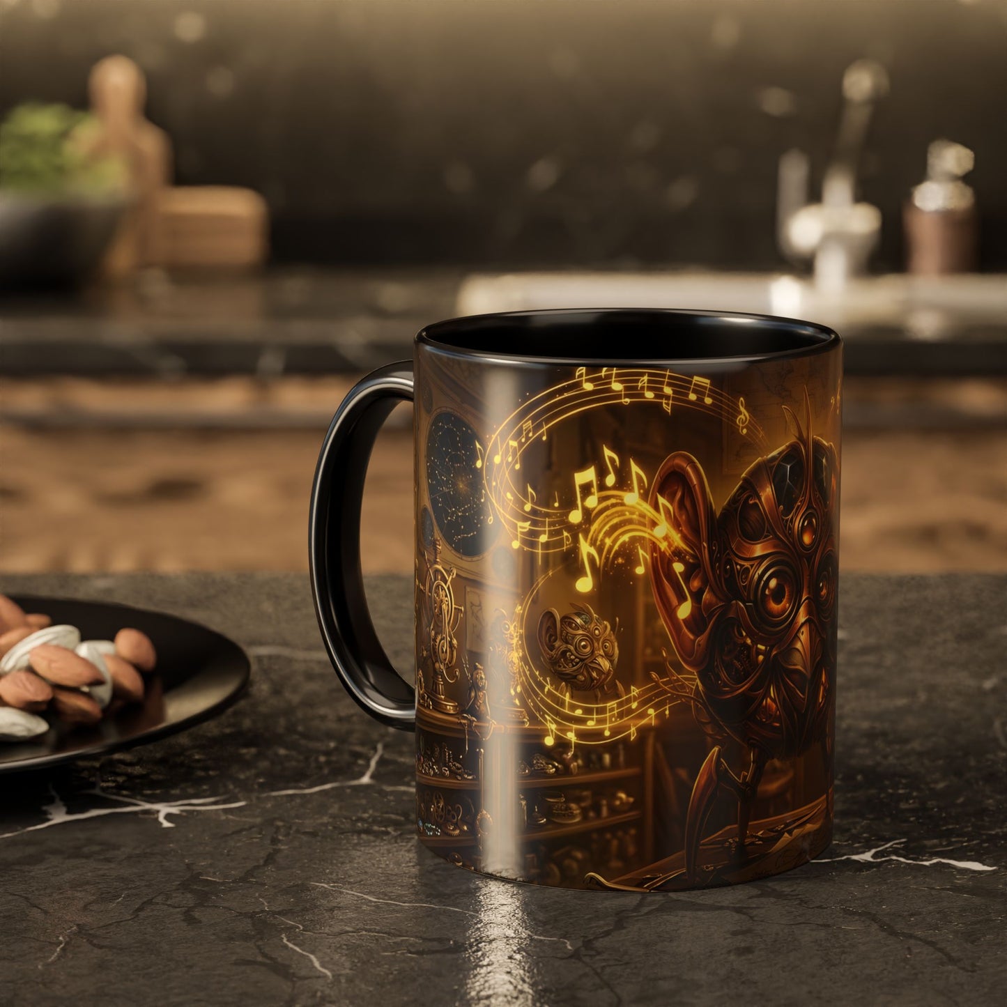 Funny Steampunk Hearing Bird Coffee Mug