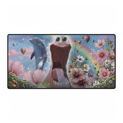funny monster desk mat