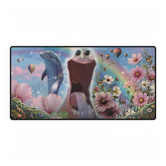 funny monster desk mat